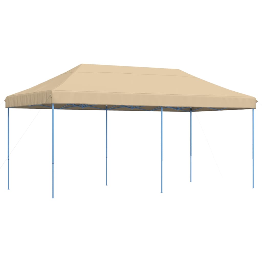 Sklopivi prigodni šator za zabave bež 580x292x315 cm