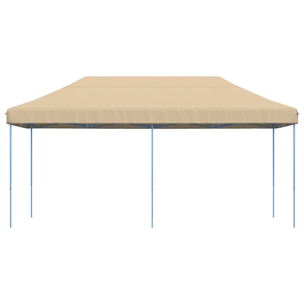 Sklopivi prigodni šator za zabave bež 580x292x315 cm