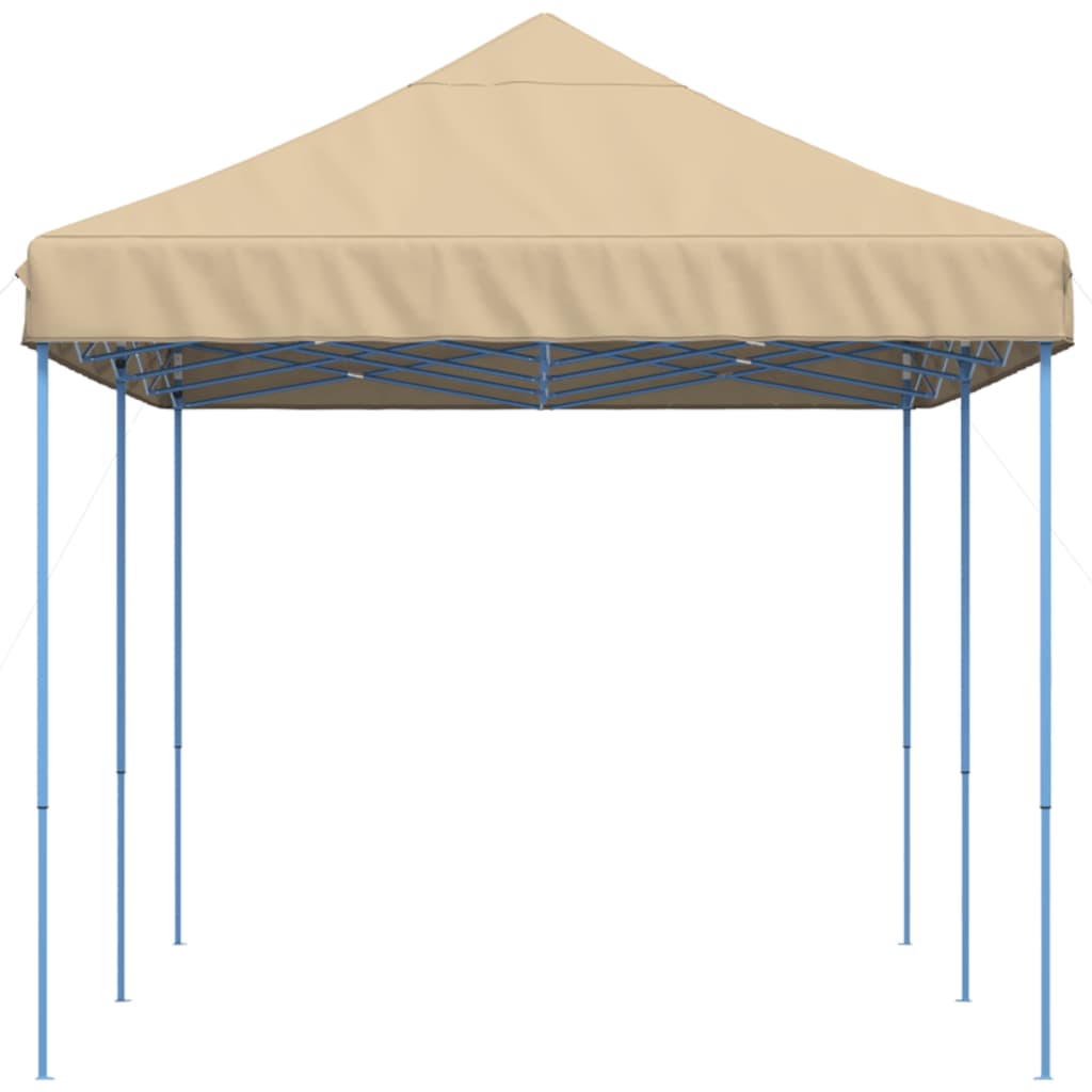 Sklopivi prigodni šator za zabave bež 580x292x315 cm