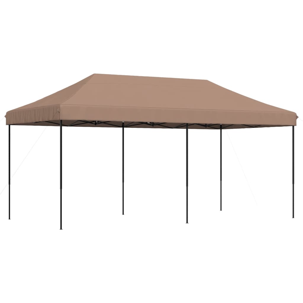 Sklopivi prigodni šator za zabave smeđi 580x292x315 cm