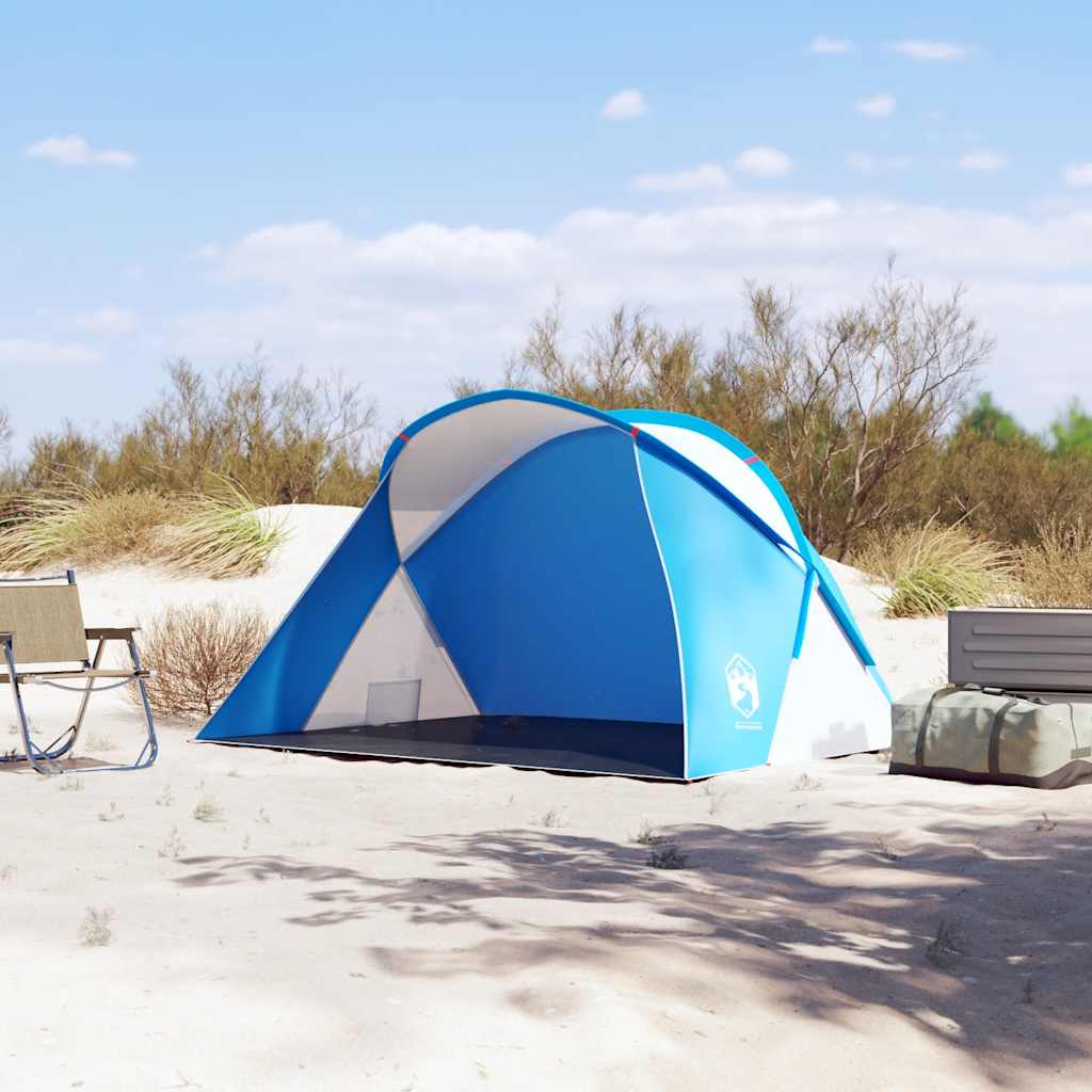 Šator za plažu za 2 osobe vodootporni azurnoplavi prigodni