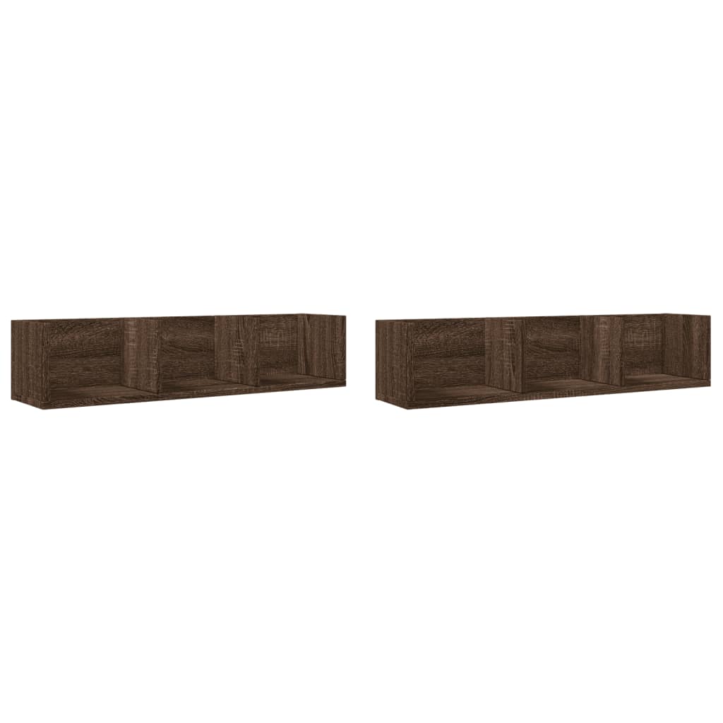 Zidni ormarići 2 kom boja hrasta 75x18x16,5cm konstruirano drvo
