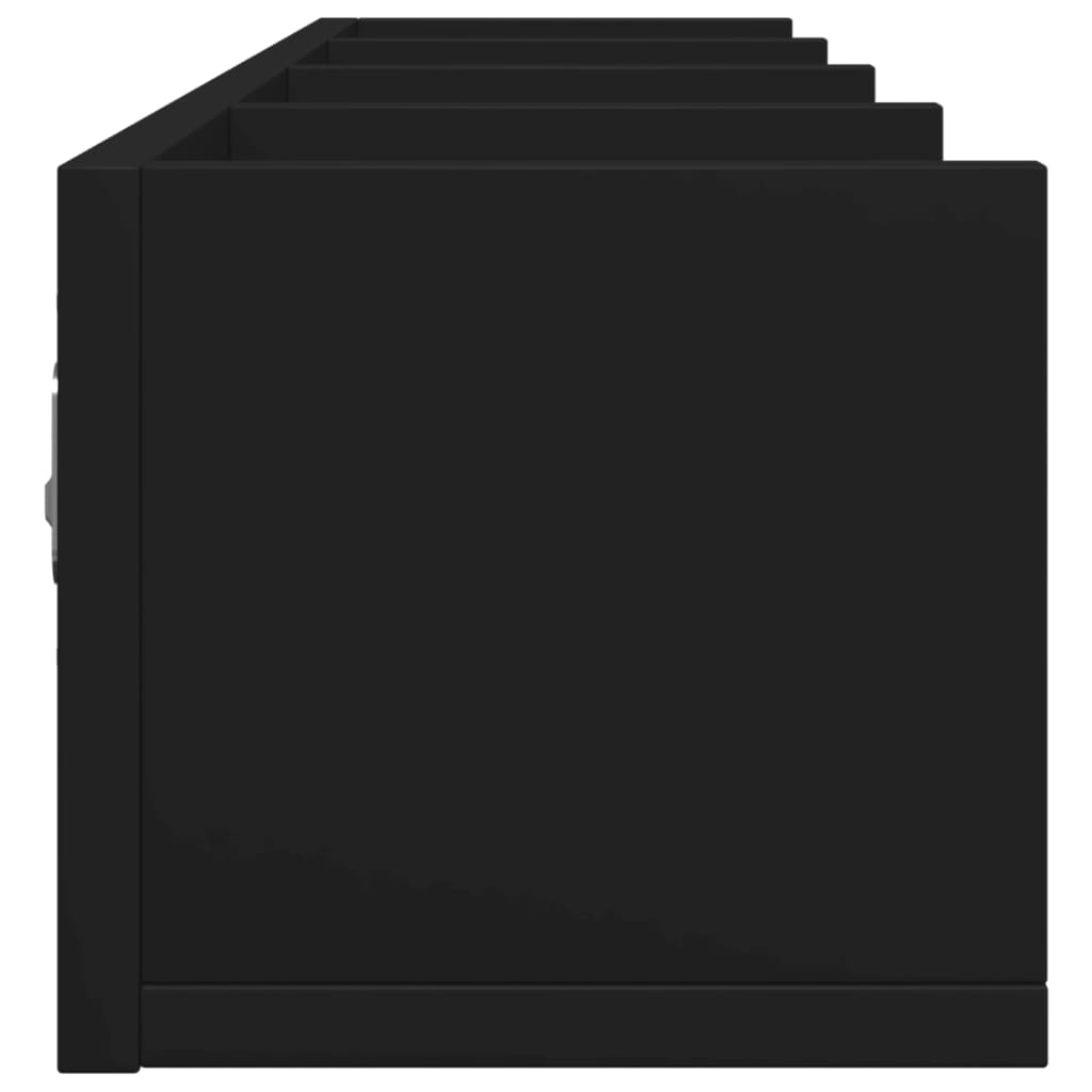 Zidni ormarići 2 kom crni 99x18x16,5 cm od konstruiranog drva