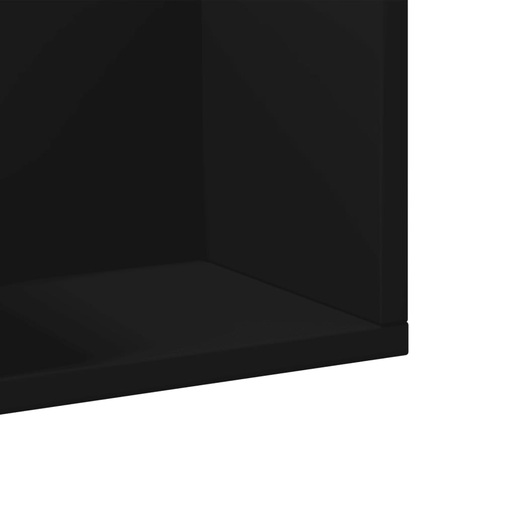 Zidni ormarići 2 kom crni 99x18x16,5 cm od konstruiranog drva