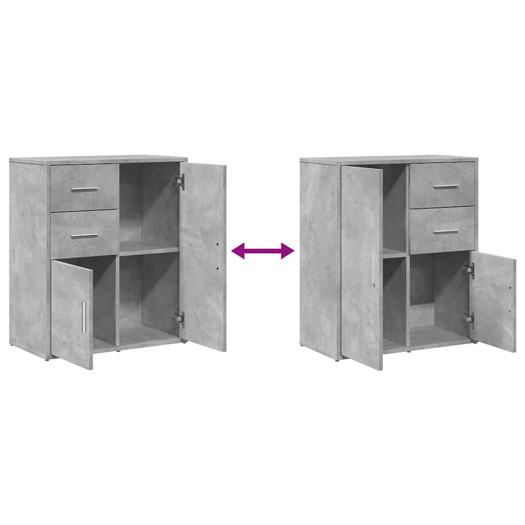 Komoda beton siva 60 x 31 x 70 cm od konstruiranog drva