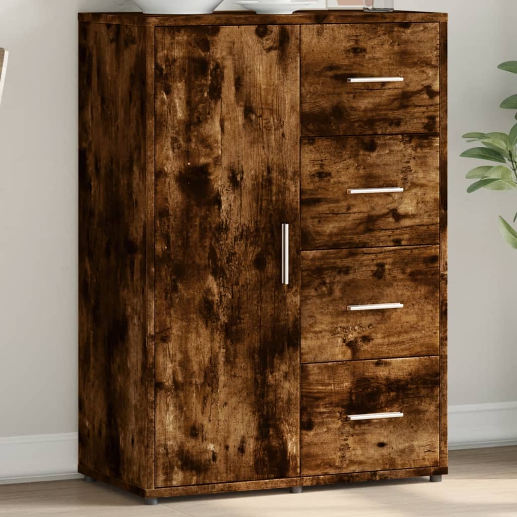 Komoda boja dimljenog hrasta 60x31x84 cm konstruirano drvo Smeđa
