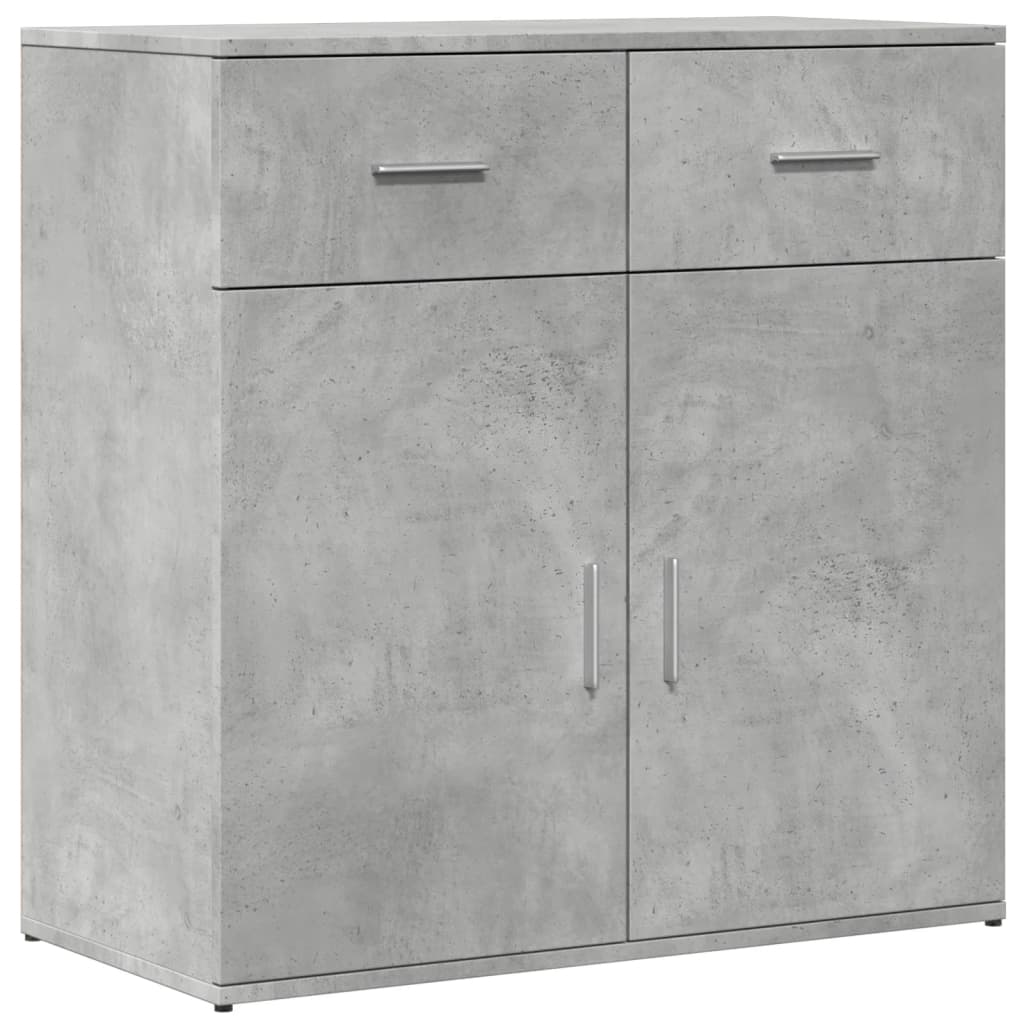 Komoda siva boja betona 79x38x80 cm od konstruiranog drva
