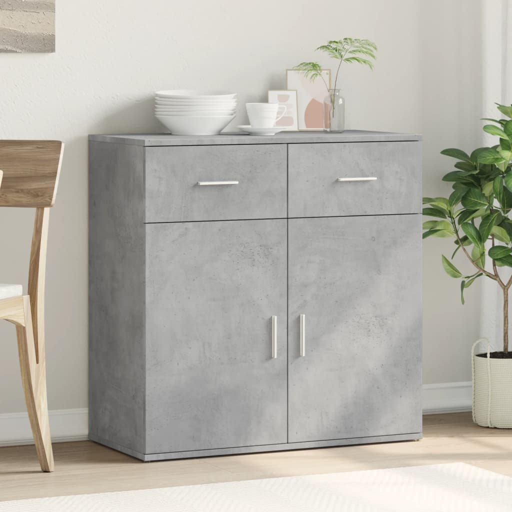 Komoda siva boja betona 79x38x80 cm od konstruiranog drva