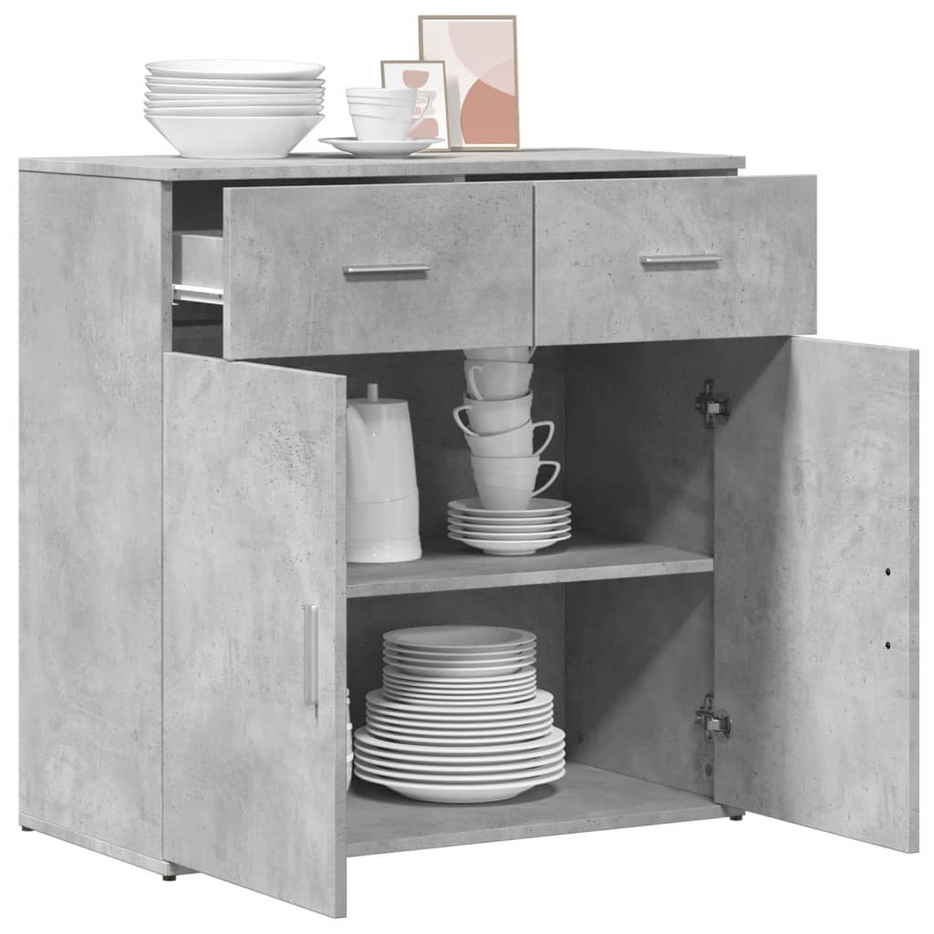 Komoda siva boja betona 79x38x80 cm od konstruiranog drva
