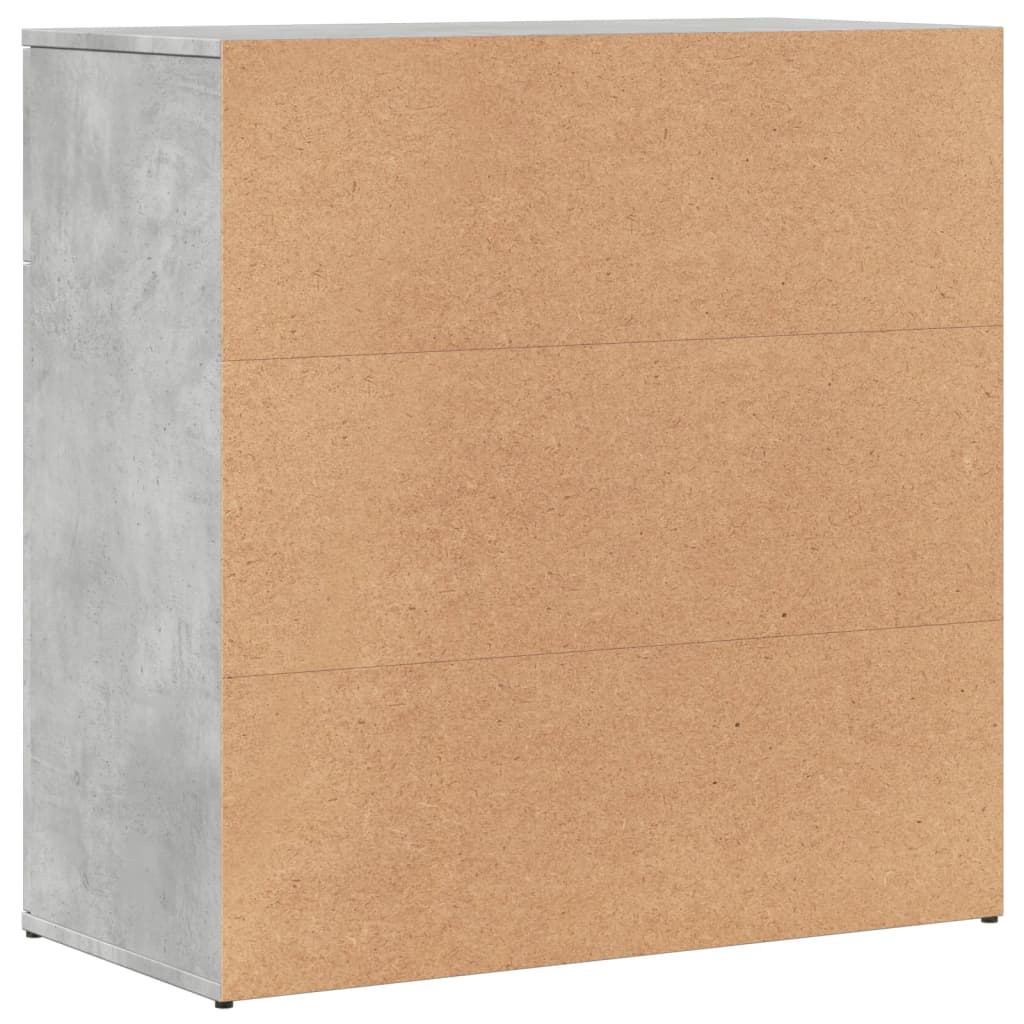 Komoda siva boja betona 79x38x80 cm od konstruiranog drva