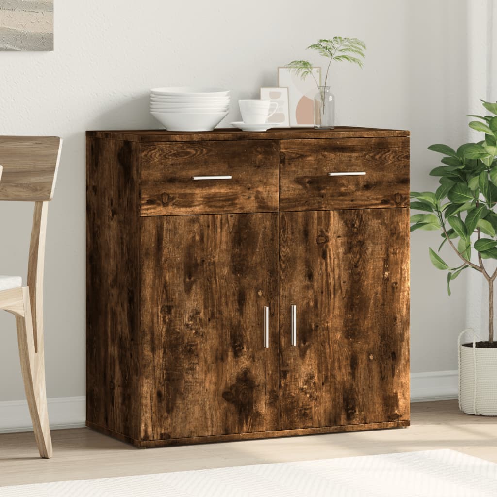 Komoda boja dimljenog hrasta 79x38x80 cm konstruirano drvo
