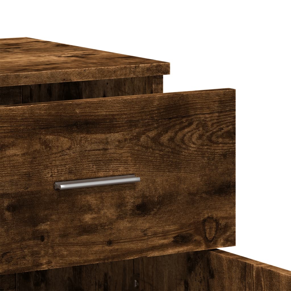 Komoda boja dimljenog hrasta 79x38x80 cm konstruirano drvo