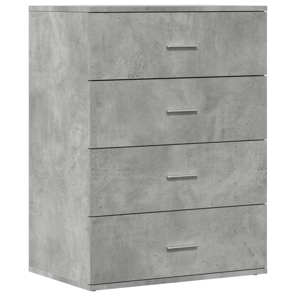 Komoda siva boja betona 60x39x80 cm od konstruiranog drva