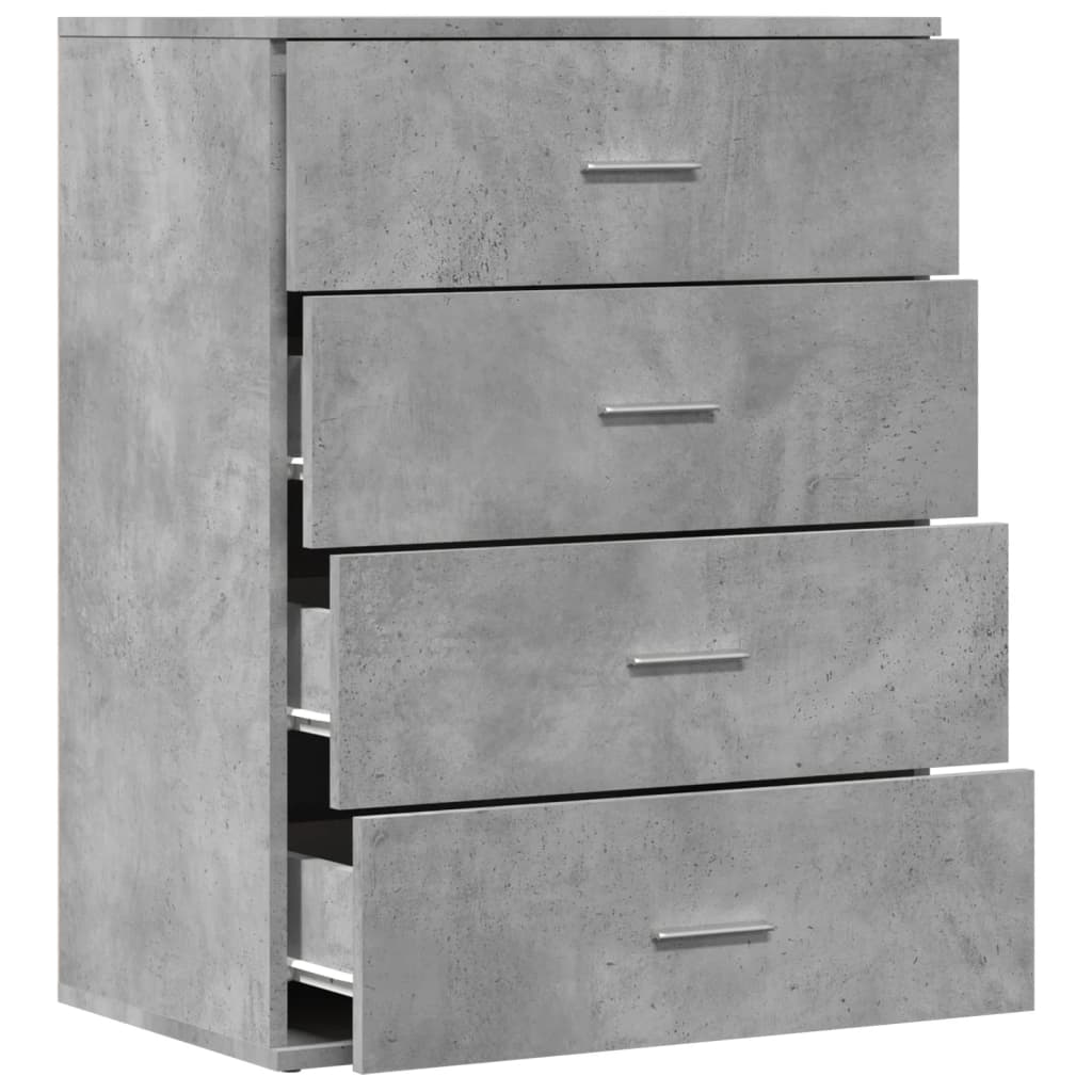 Komoda siva boja betona 60x39x80 cm od konstruiranog drva