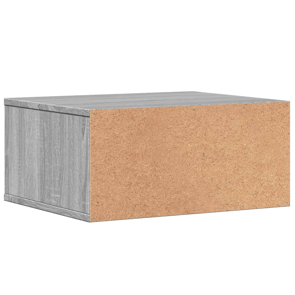 Stalak za pisač siva boja hrasta 49x40x22,5cm konstruirano drvo
