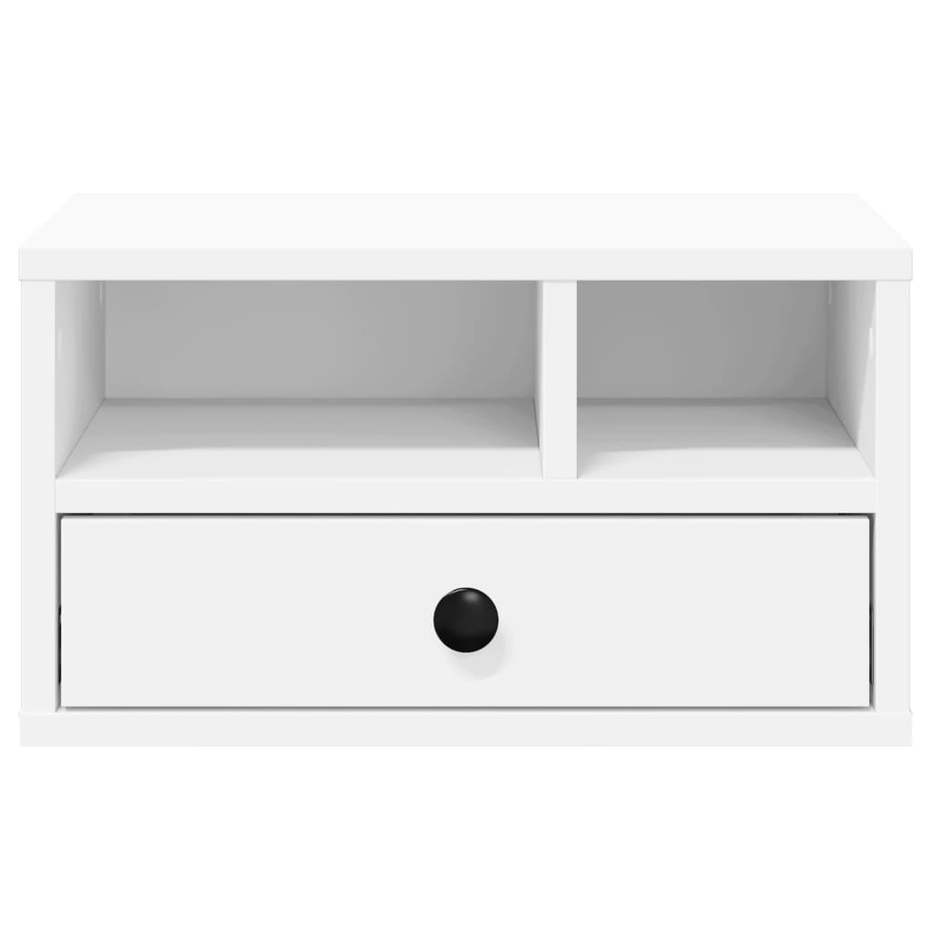 Stalak za pisač bijeli 40x32x22,5 cm od konstruiranog drva