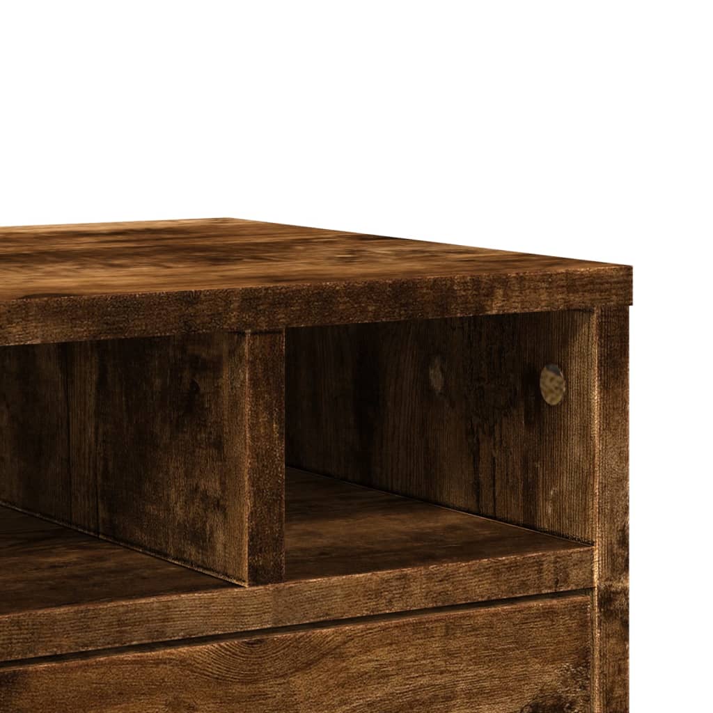 Stalak za pisač boja hrasta 40x32x22,5 cm konstruirano drvo