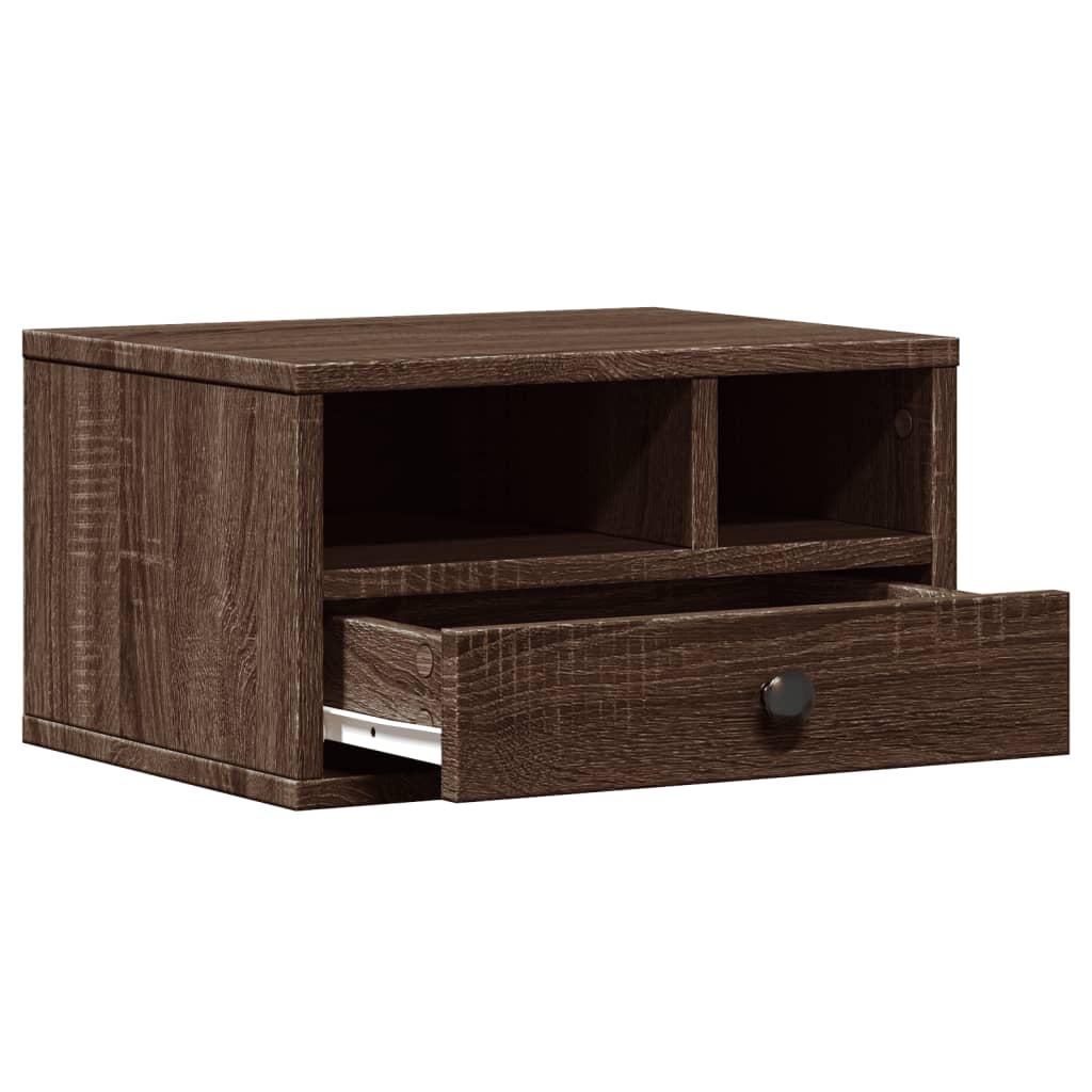 Stalak za pisač boja hrasta 40x32x22,5 cm konstruirano drvo