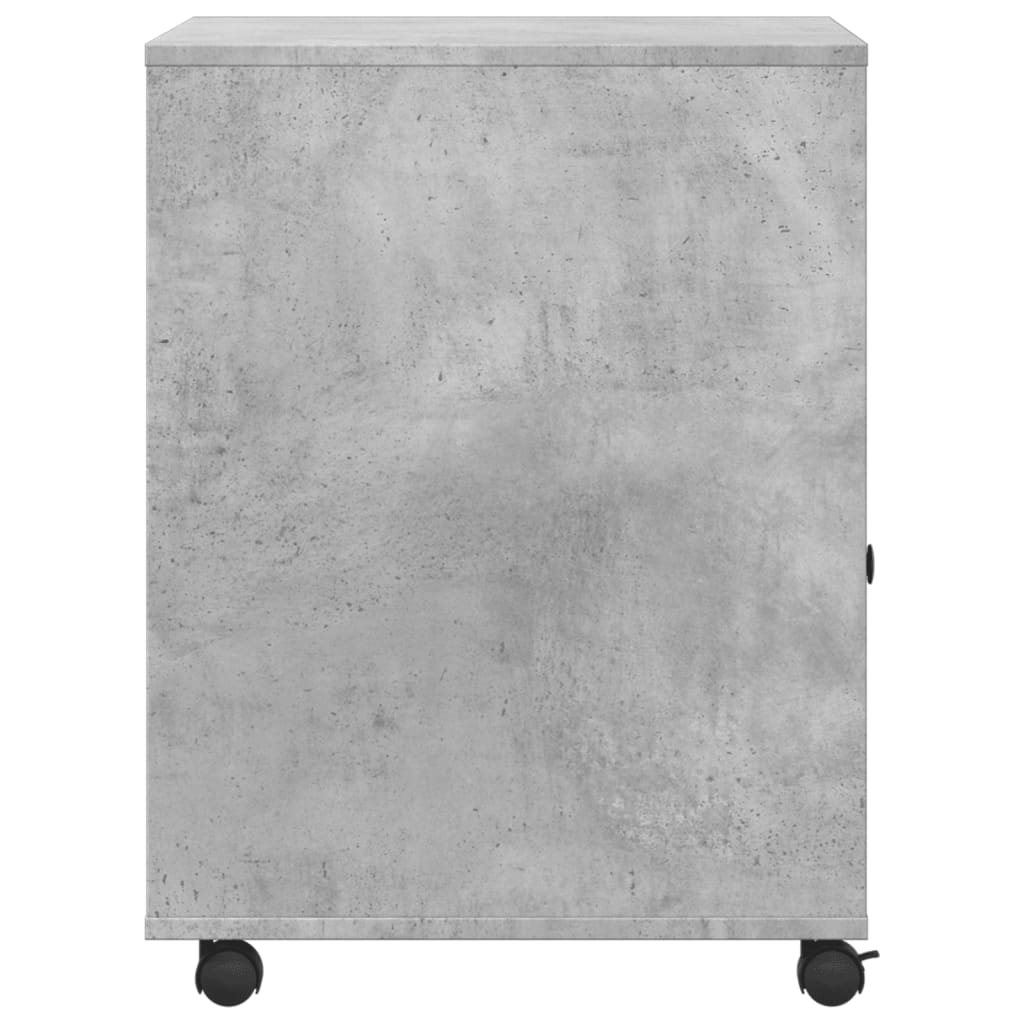 Stalak za pisač s kotačima betonska siva 60 x 50 x 67 cm