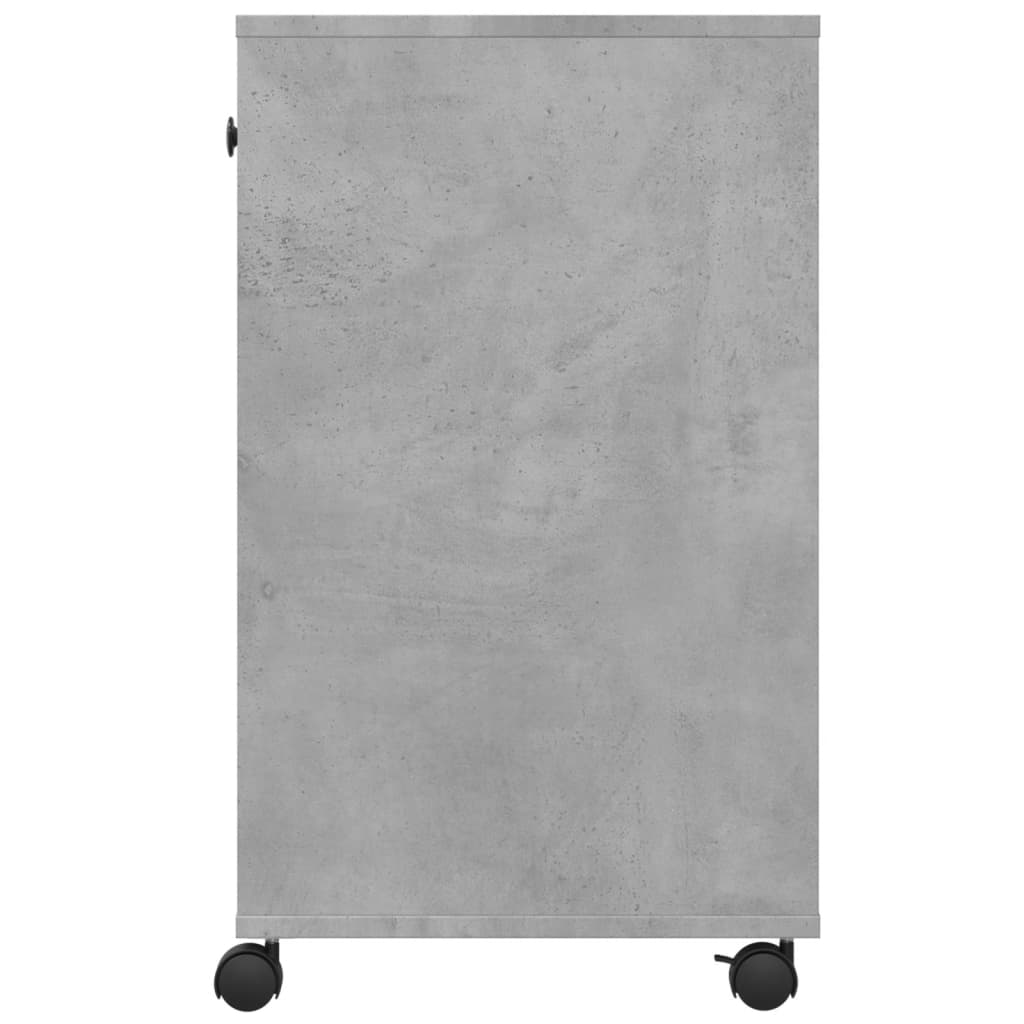 Stalak za pisač s kotačima betonska siva 60 x 40 x 68,5 cm