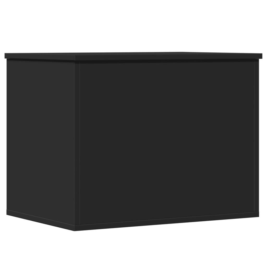 Kutija za pohranu crna 60x42x46 cm od konstruiranog drva