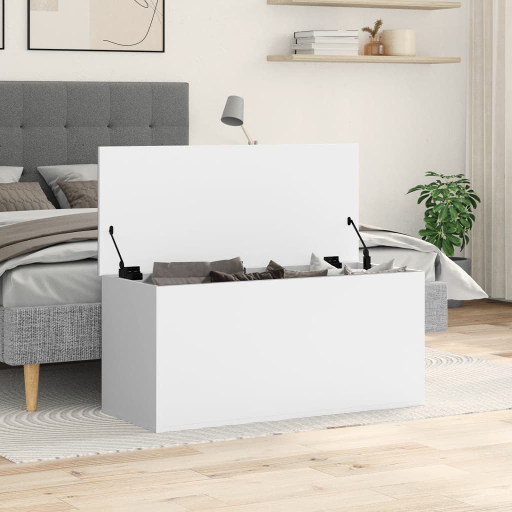 Kutija za pohranu bijela 100x42x46 cm od konstruiranog drva