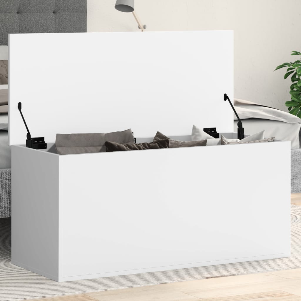 Kutija za pohranu bijela 100x42x46 cm od konstruiranog drva