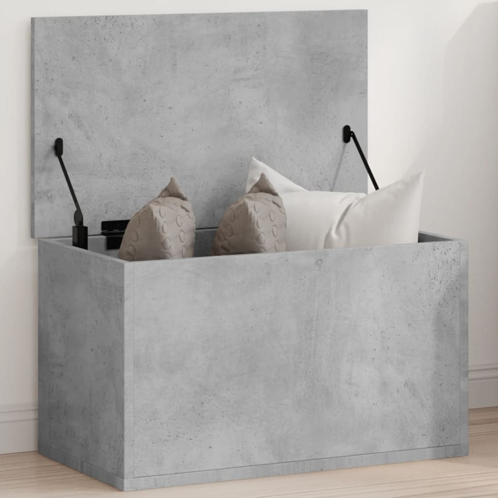 Kutija za pohranu boja betona 60 x 35 x 35 cm konstruirano drvo