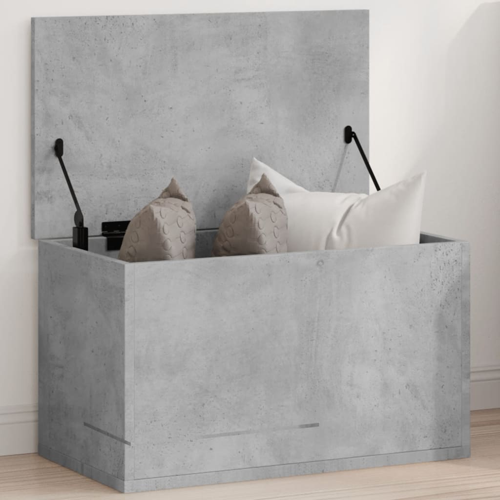 Kutija za pohranu boja betona 60 x 35 x 35 cm konstruirano drvo