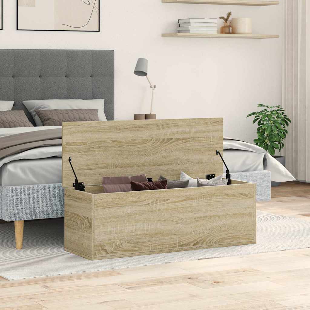 Kutija za pohranu boja hrasta 102x35x35 cm konstruirano drvo