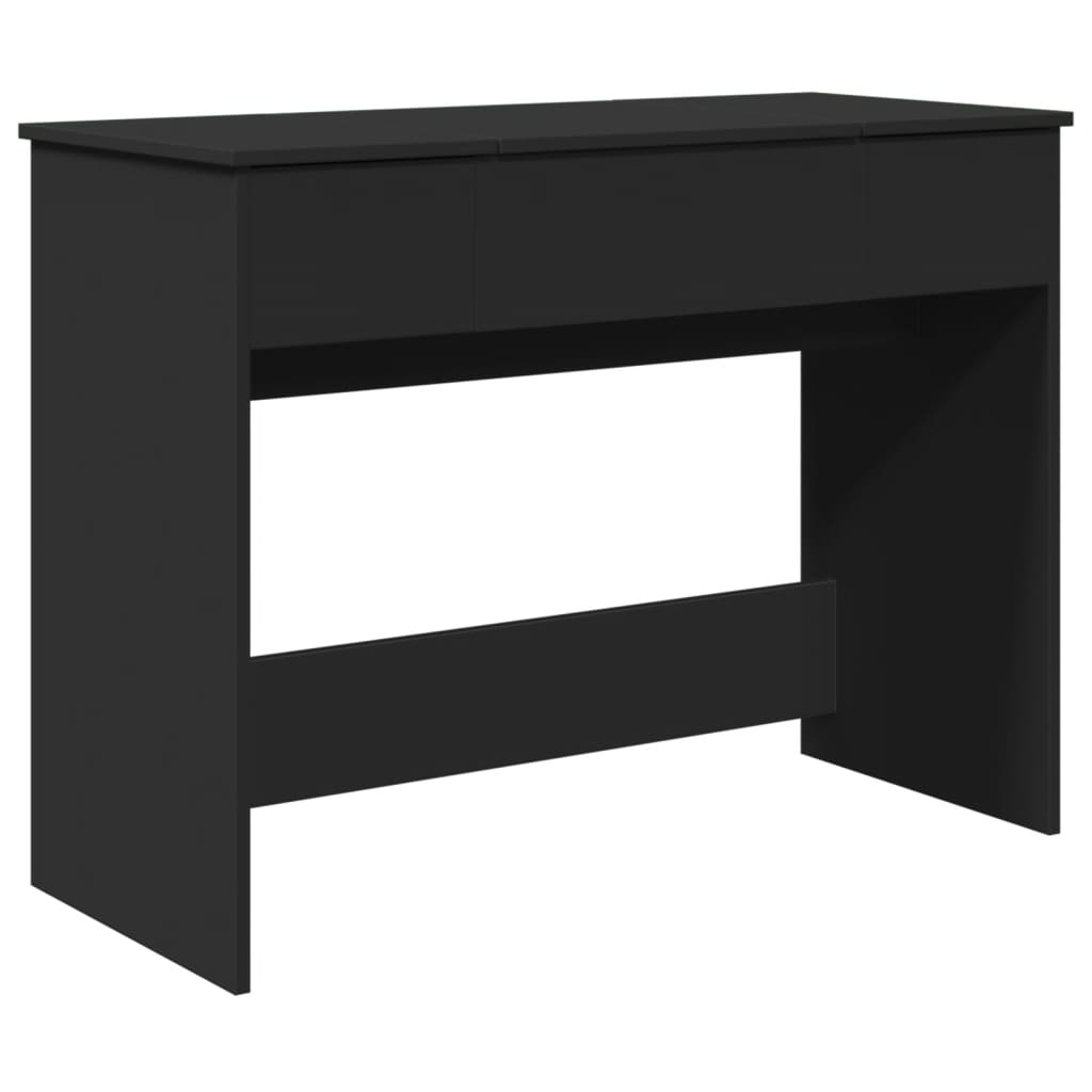 Toaletni stolić s ogledalom crni 100x45x76 cm