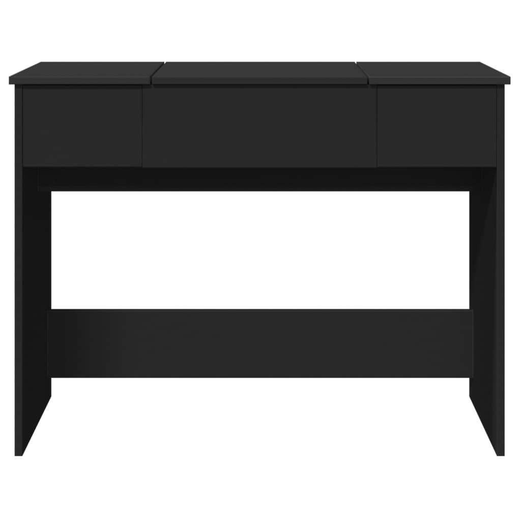 Toaletni stolić s ogledalom crni 100x45x76 cm