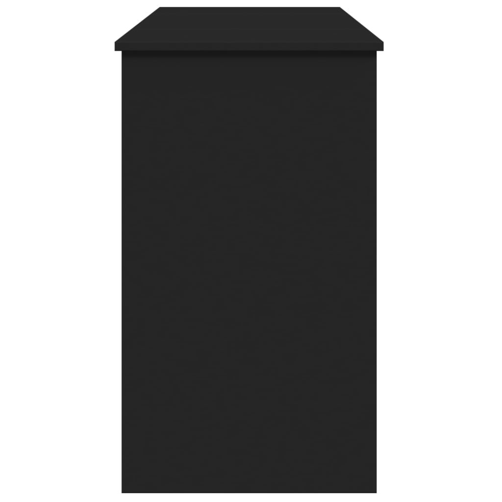 Toaletni stolić s ogledalom crni 100x45x76 cm