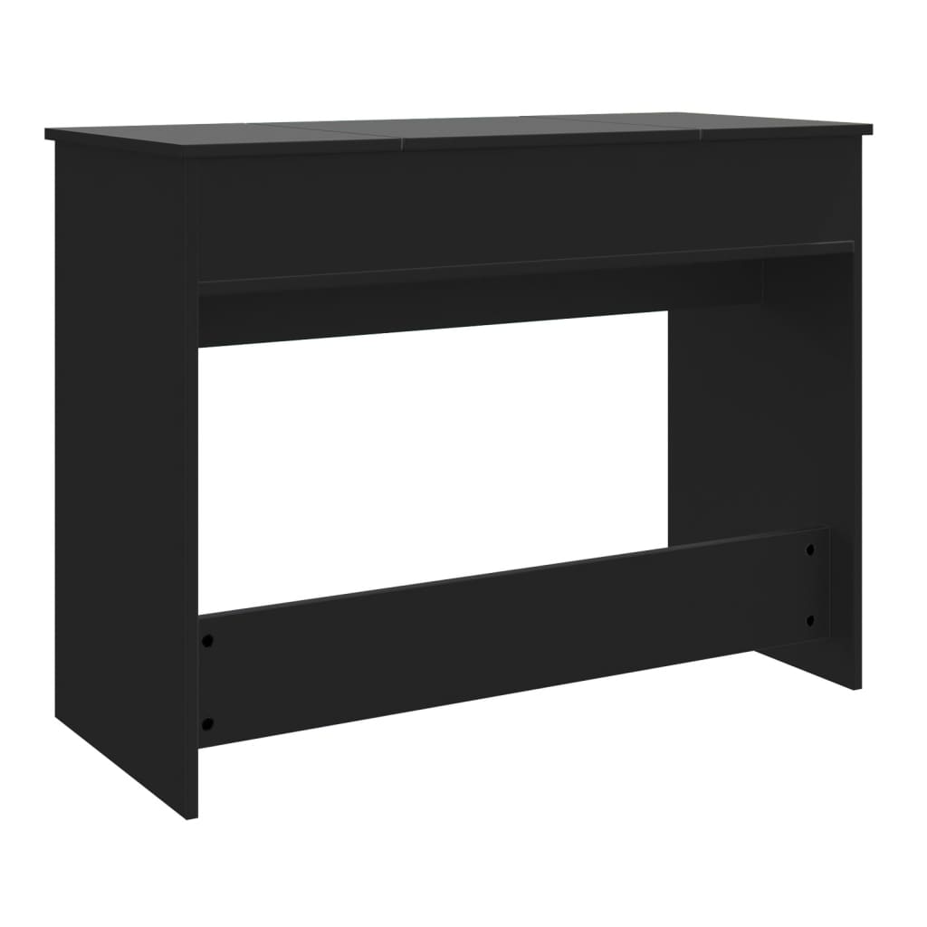 Toaletni stolić s ogledalom crni 100x45x76 cm