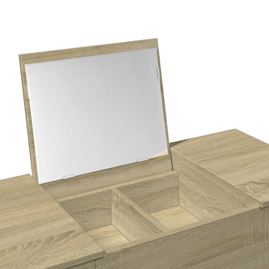 Toaletni stolić s ogledalom boja hrasta sonome 100x45x76 cm