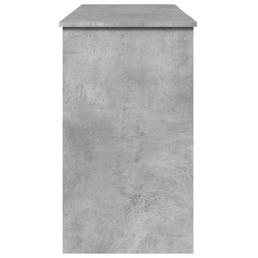 Toaletni stolić s ogledalom siva boja betona 100x45x76 cm