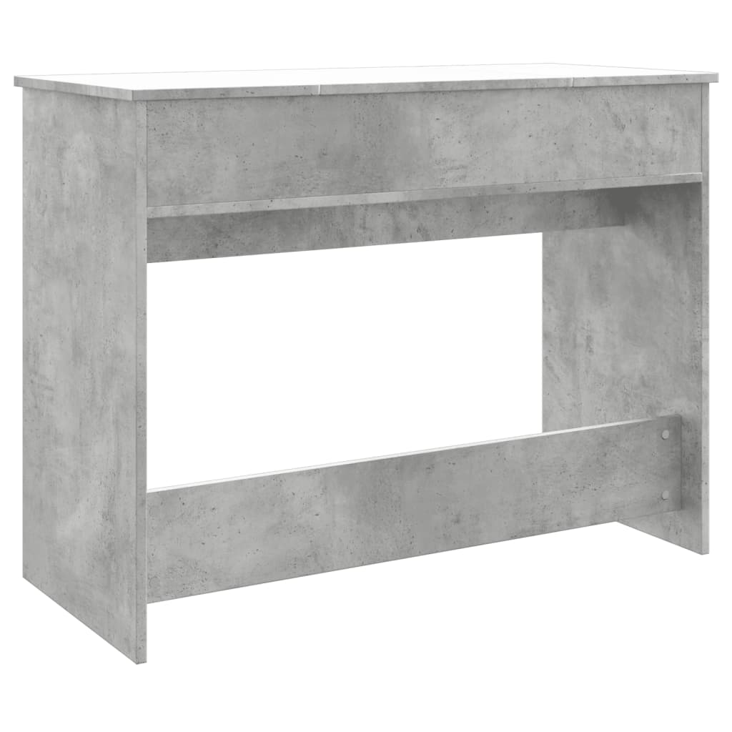 Toaletni stolić s ogledalom siva boja betona 100x45x76 cm