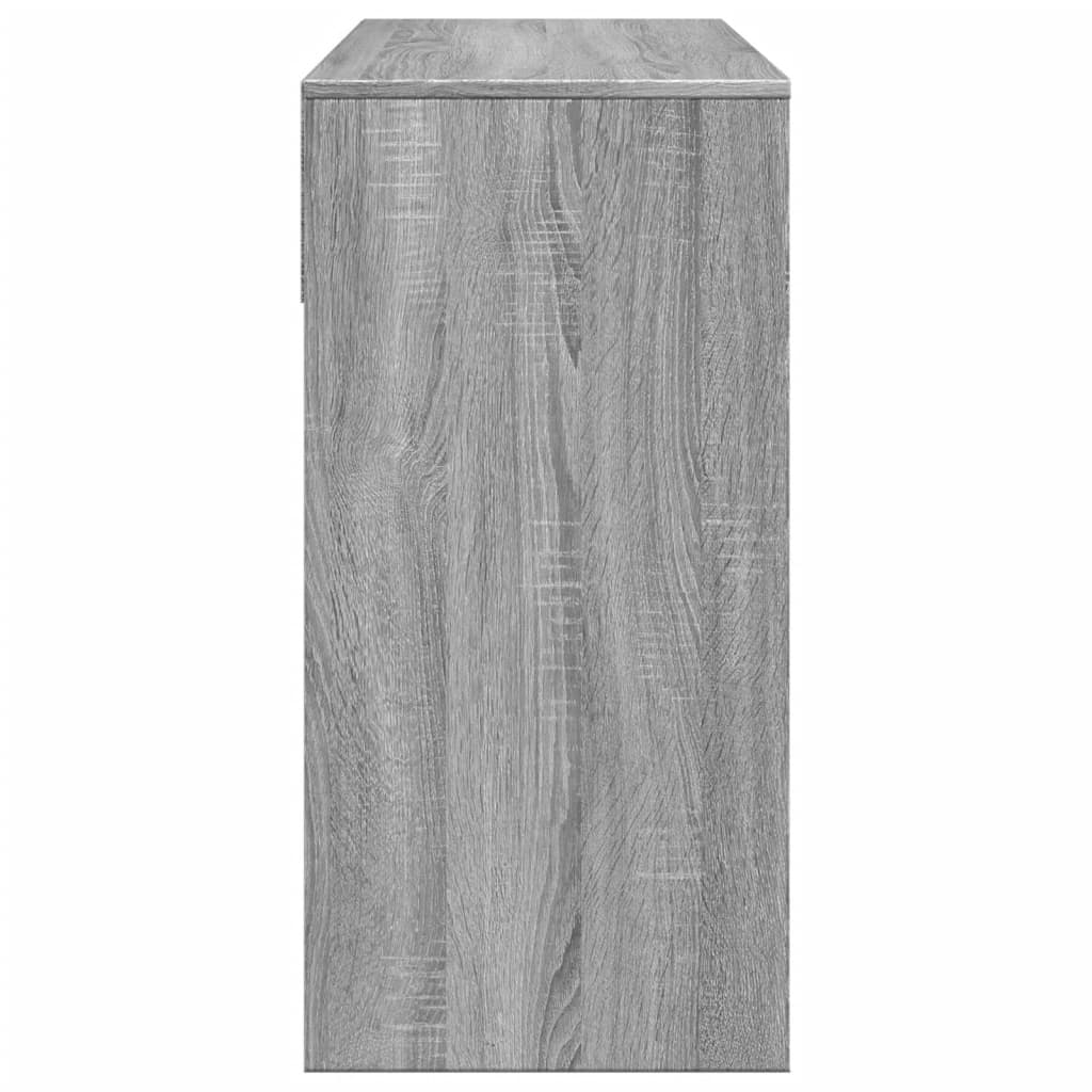Toaletni stolić s ogledalom boja sivog hrasta 80x39x80 cm