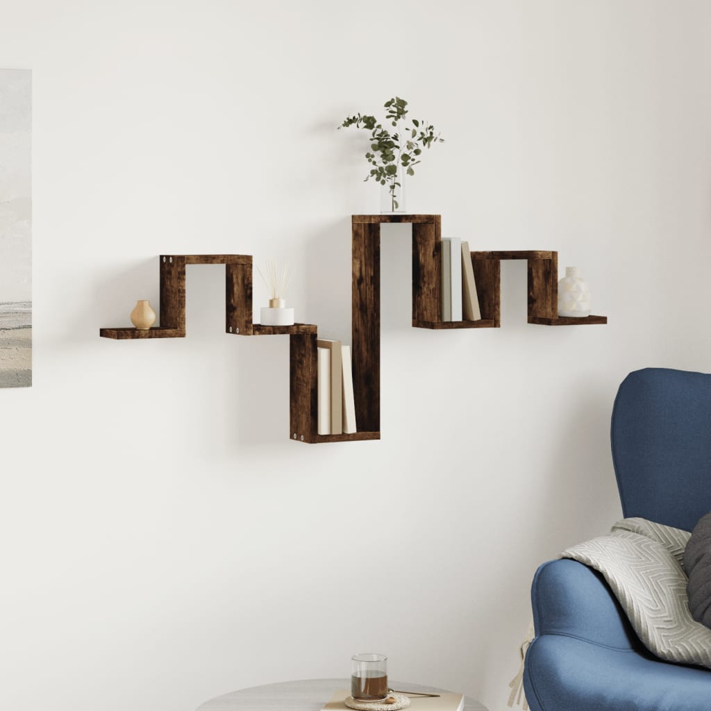 Zidna polica boja hrasta 104,5x10x43 cm od konstruiranog drva