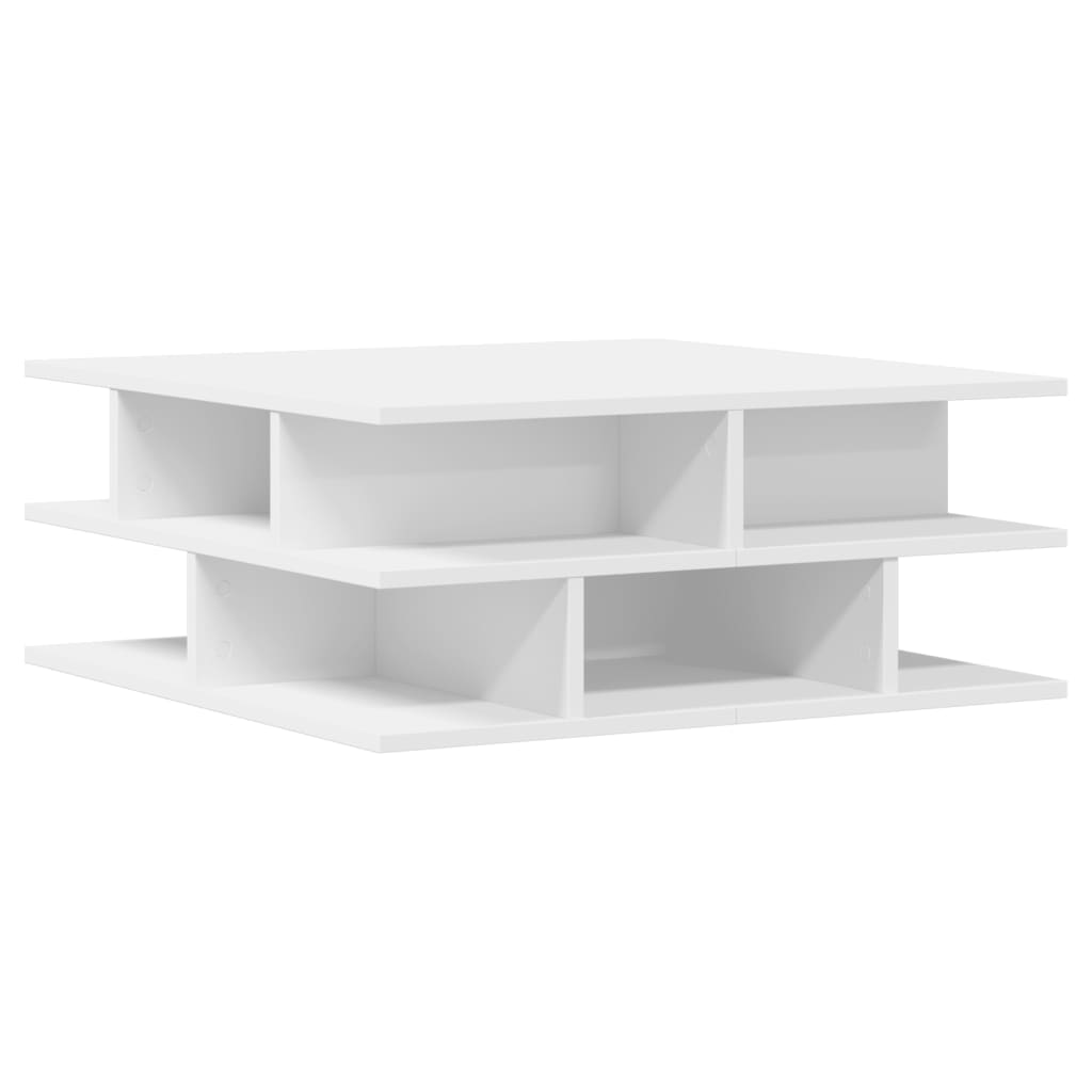 Stolić za kavu bijeli 70x70x29 cm od konstruiranog drva