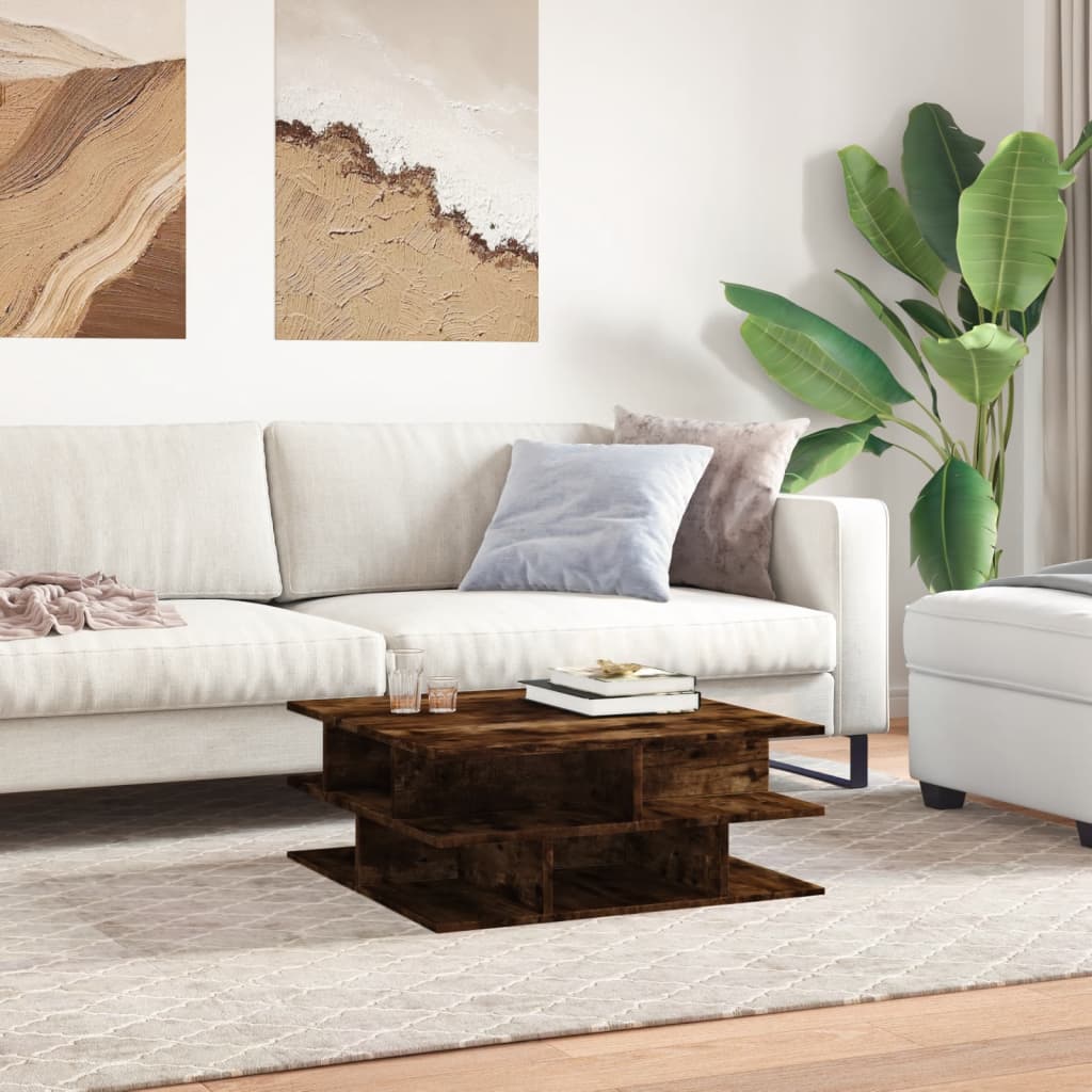 Stolić za kavu boja hrasta 70x70x29 cm konstruirano drvo