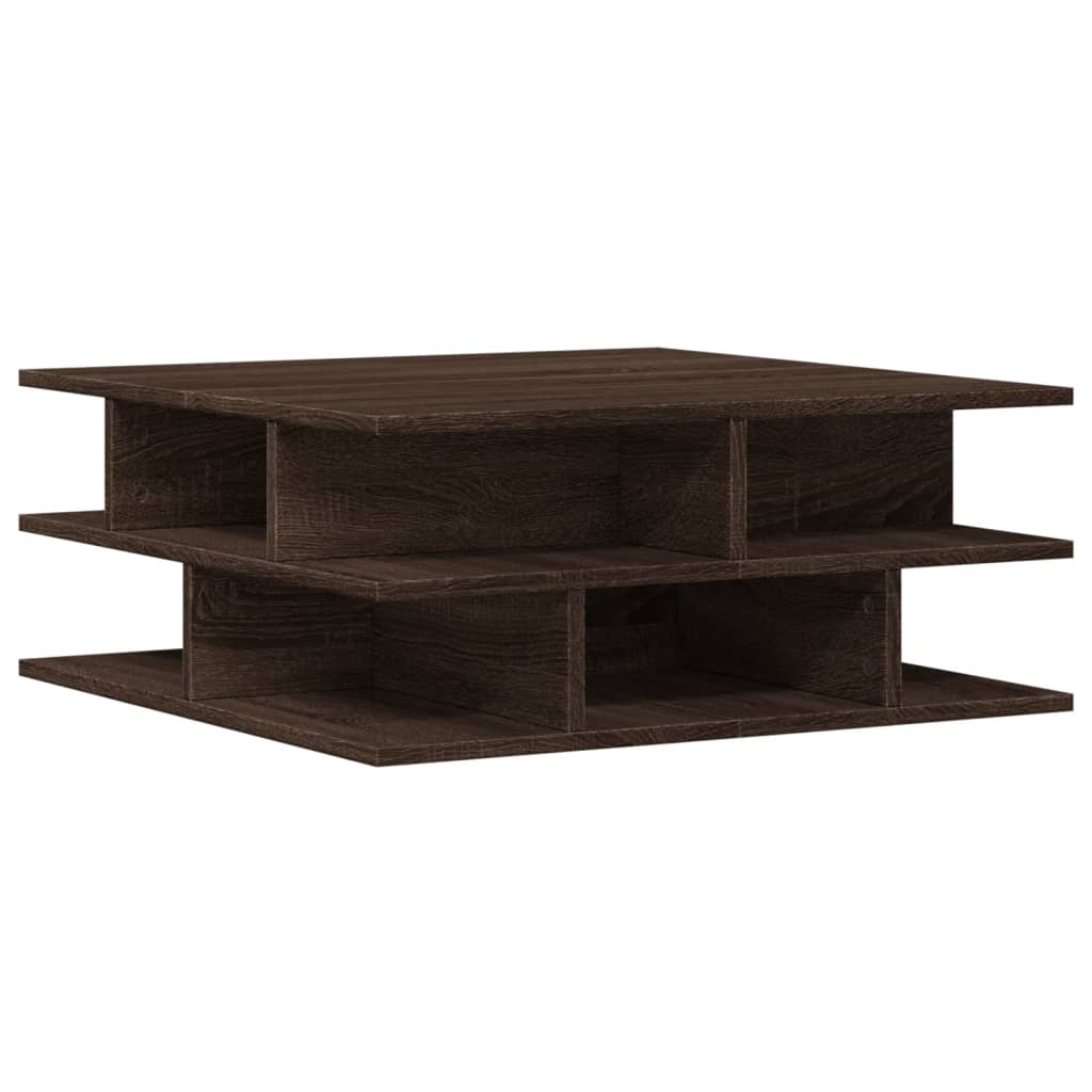 Stolić za kavu boja hrasta 70x70x29 cm konstruirano drvo