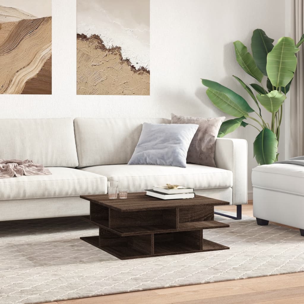 Stolić za kavu boja hrasta 70x70x29 cm konstruirano drvo