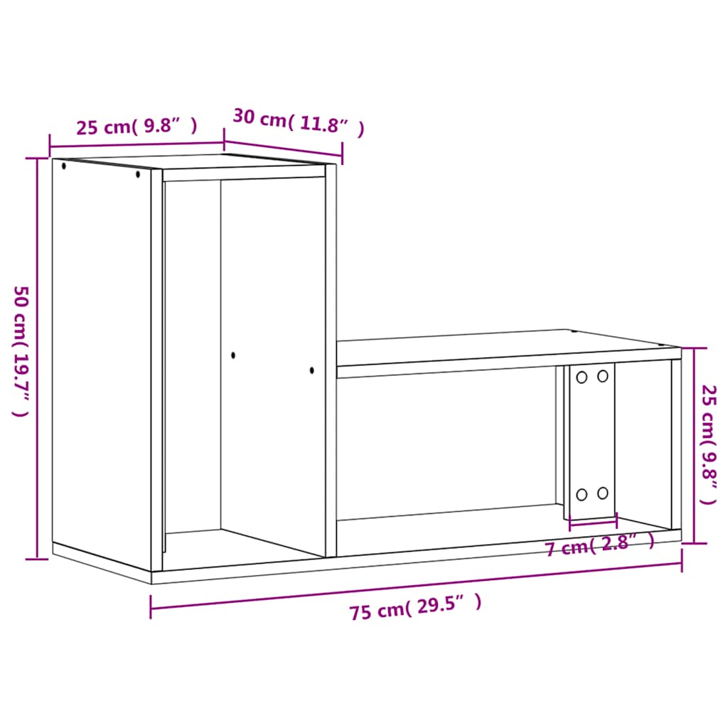 TV ormarići 2 kom bijeli 75 x 30 x 50 cm od konstruiranog drva