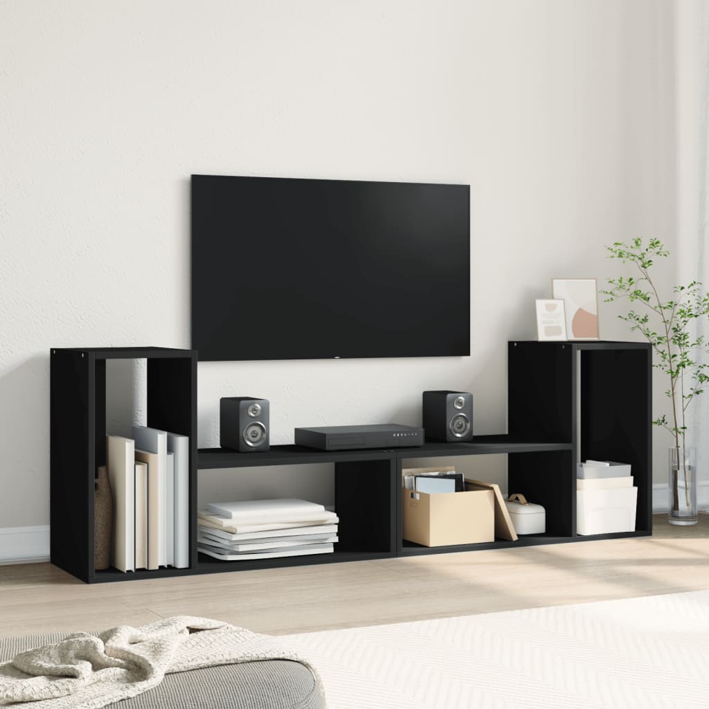 TV ormarići 2 kom crni 75x30x50 cm od konstruiranog drva