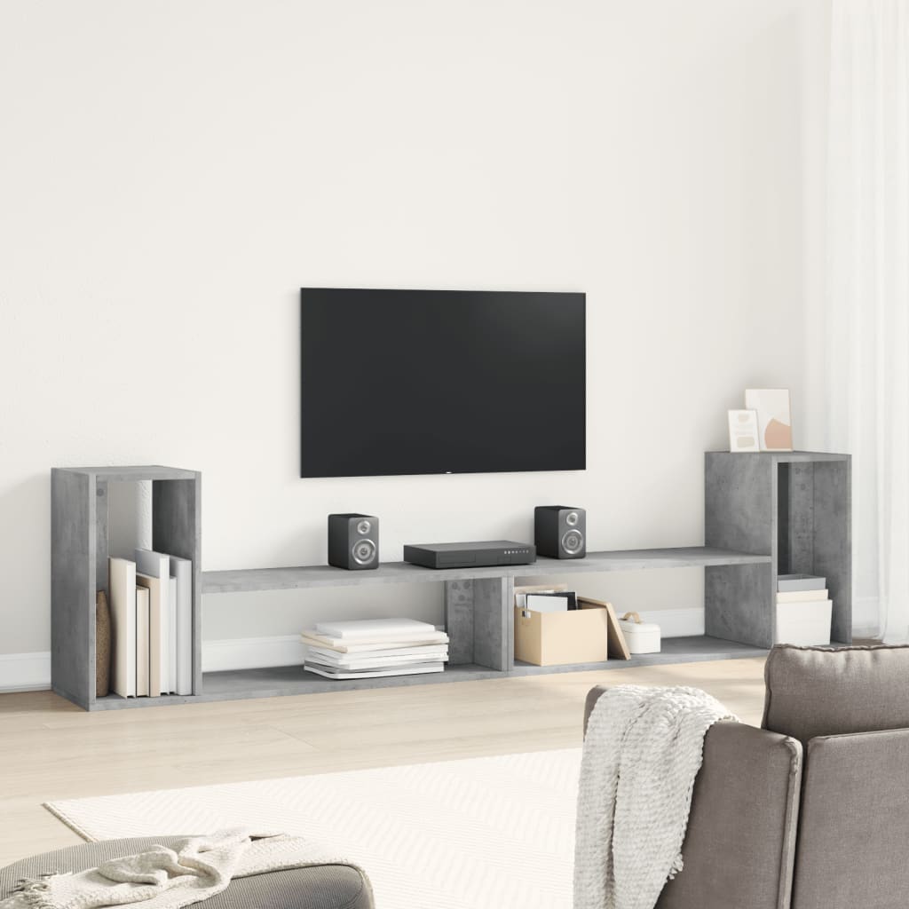 TV ormarići 2 kom Siva betona 100x30x50cm konstruirano drvo