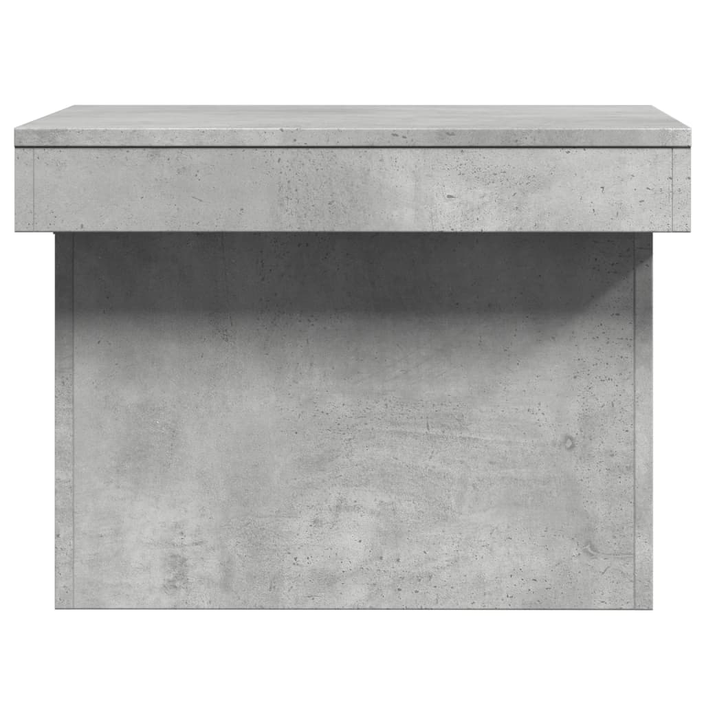 Stolić za kavu siva boja betona 80x55x40 cm konstruirano drvo