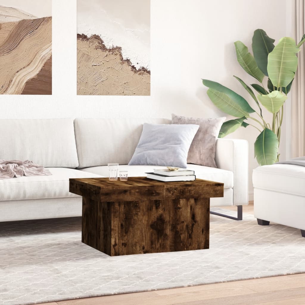 Stolić za kavu boja hrasta 80x55x40 cm konstruirano drvo