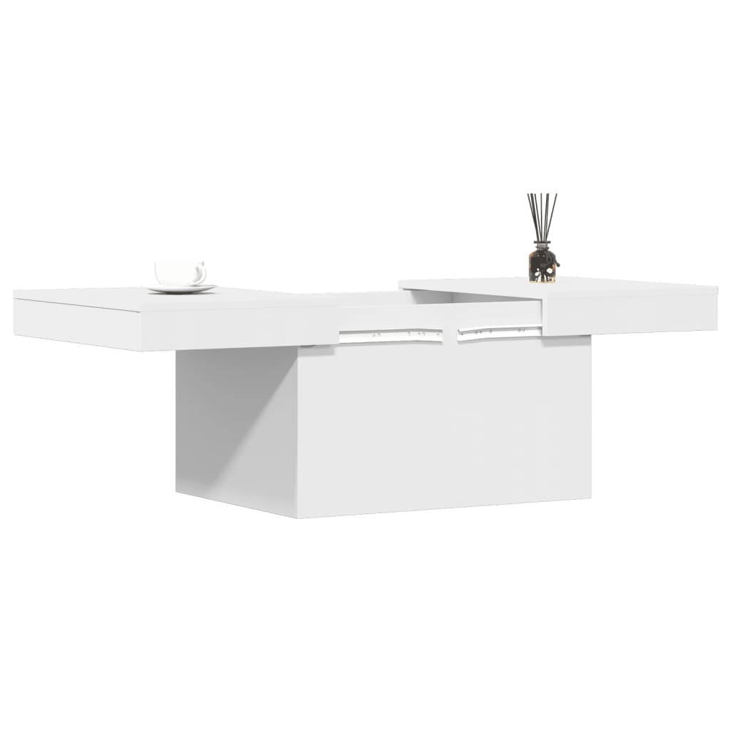 Stolić za kavu bijeli 100 x 55 x 40 cm od konstruiranog drva