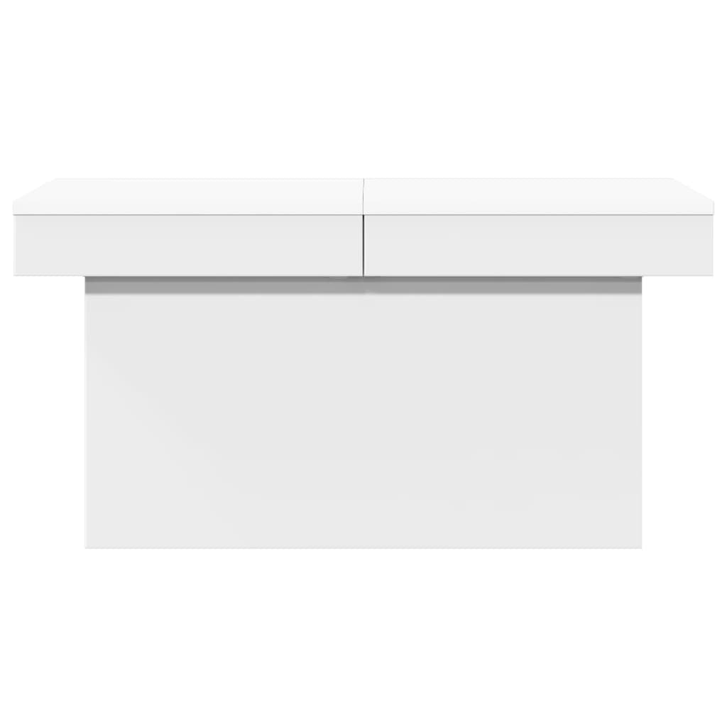 Stolić za kavu bijeli 100 x 55 x 40 cm od konstruiranog drva